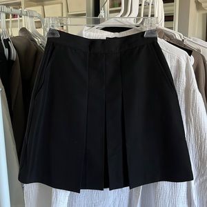 Vintage Black Pleated Mini Skirt